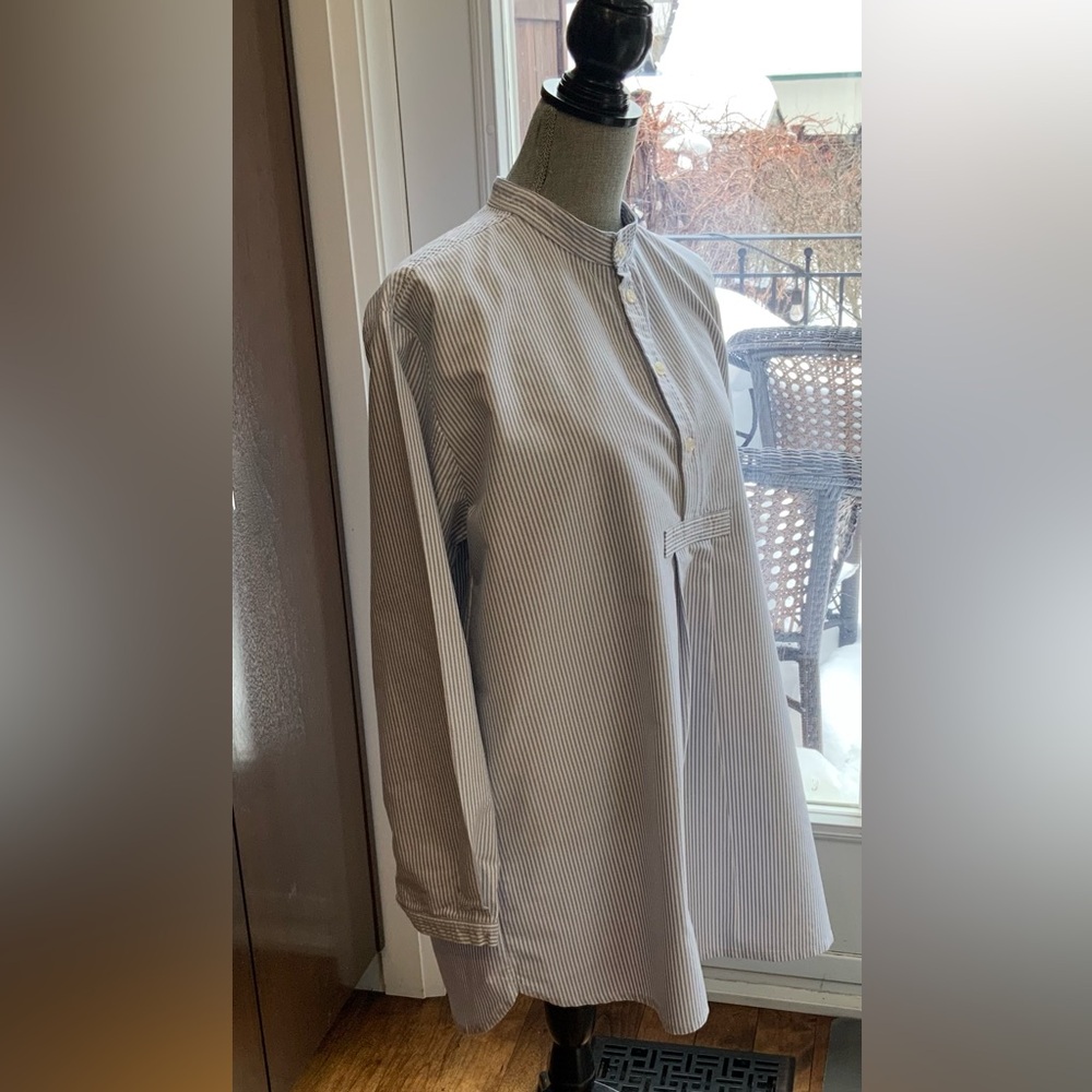 THE SLEEP SHIRT Oxford Blue Stripe Shirt